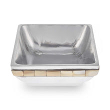 Load image into Gallery viewer, Queen - Square Metal &amp; Mother Of Pearl Jewellery Tray
