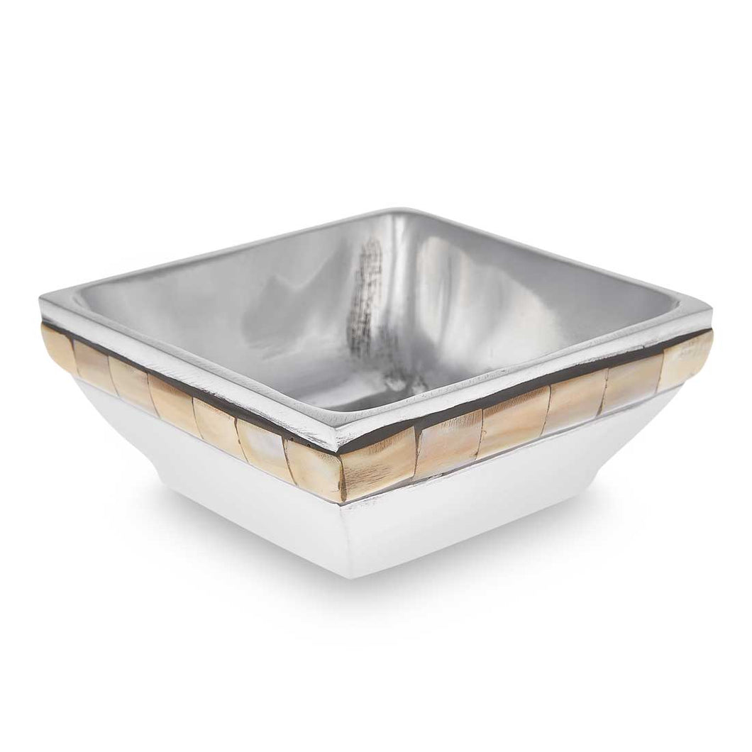 Queen - Square Metal & Mother Of Pearl Jewellery Tray