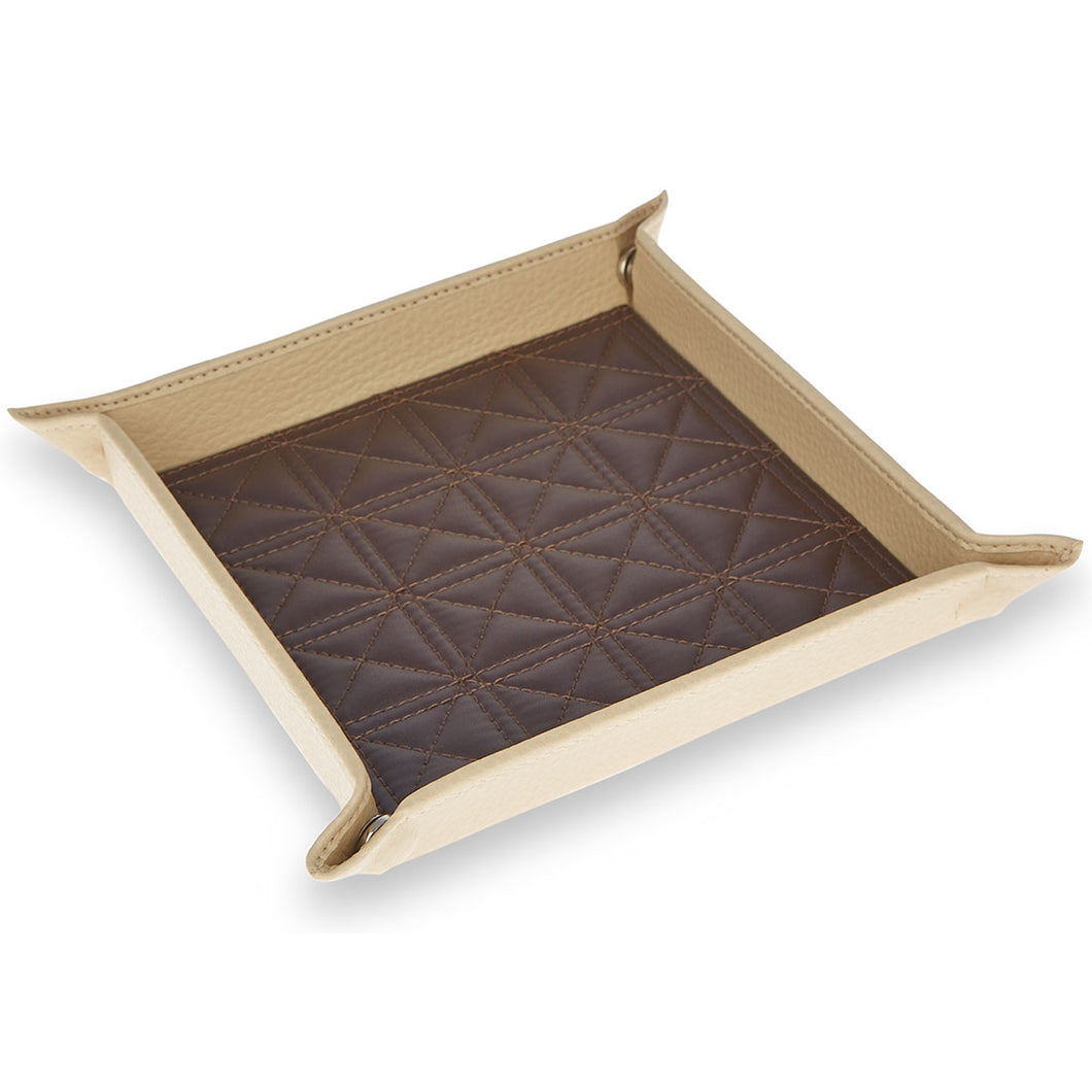 Victoria - Cream Faux Leather Trinket Tray