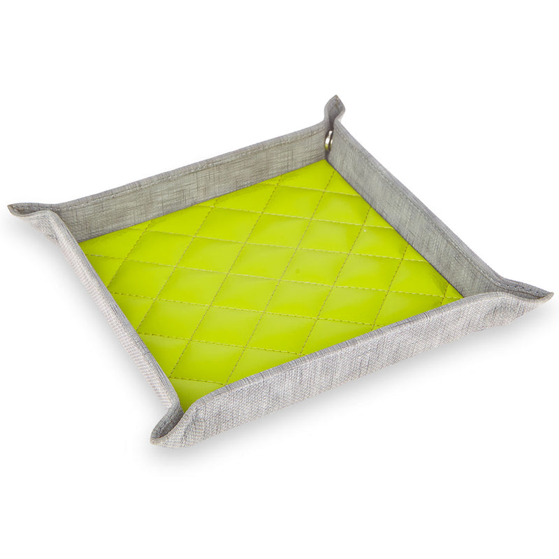 Victoria - Lime Green Faux Leather Trinket Tray