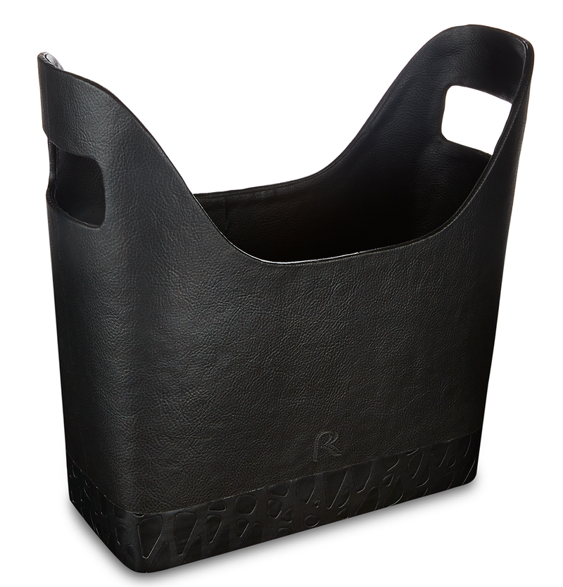 Queensway - Black Faux Leather Magazine Holder