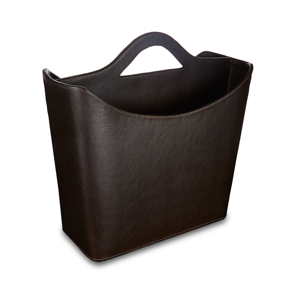 Monument - Brown Faux Leather Magazine Holder