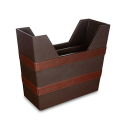 Holborn - Brown Faux Leather Magazine Holder
