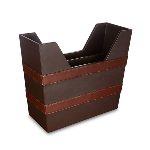 Holborn - Brown Faux Leather Magazine Holder