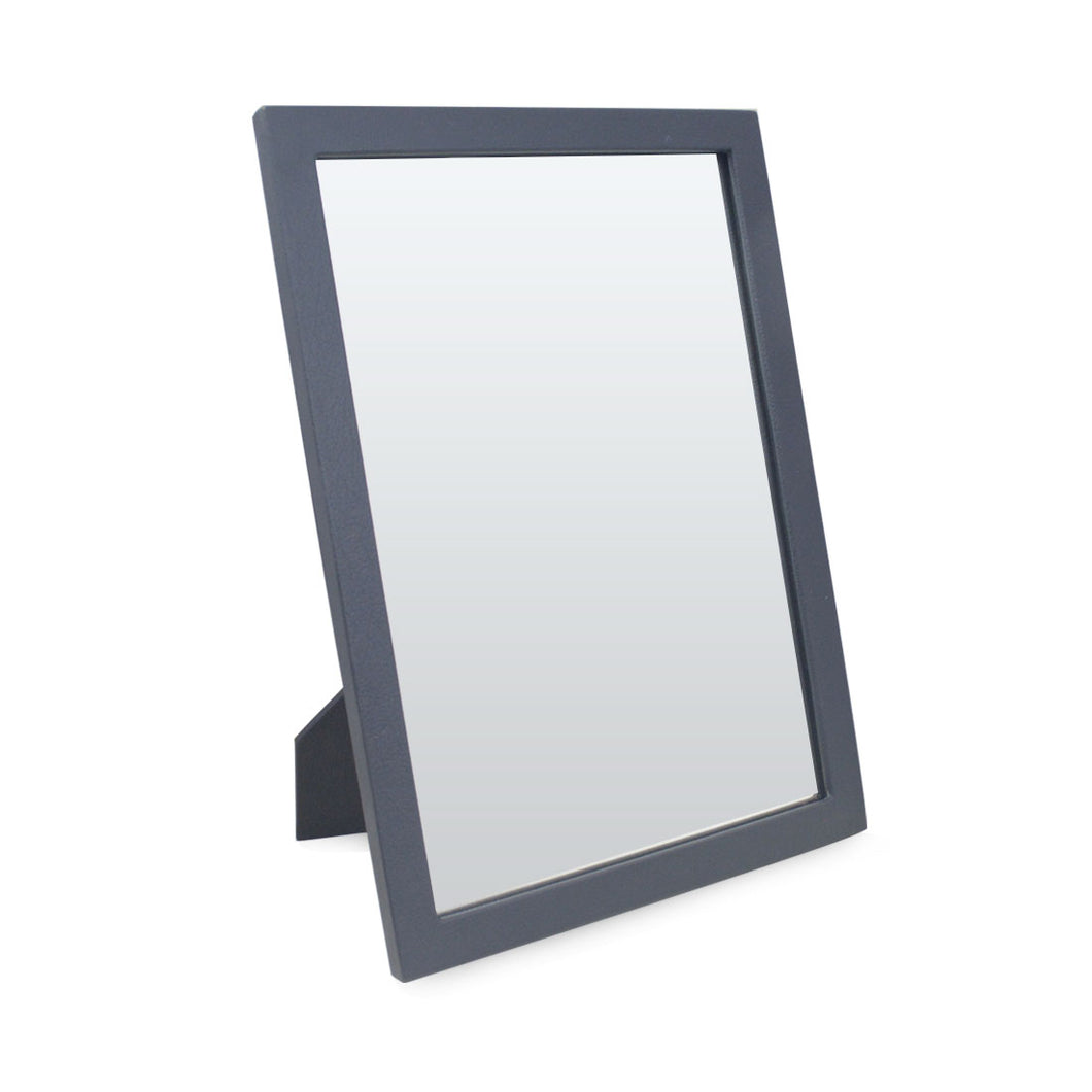 Millennium - Grey Leather Mirror