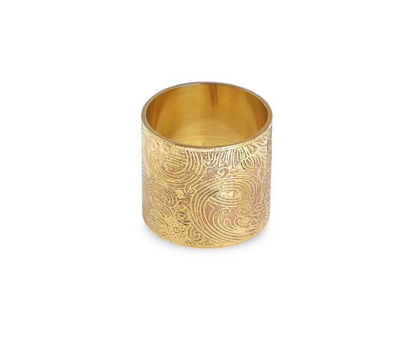 Romilly - Brass Embossed Metal Napkin Ring