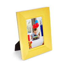 Load image into Gallery viewer, Trafalgar Square - Yellow Faux Leather Photo Frame
