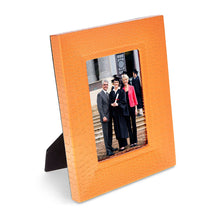 Load image into Gallery viewer, Trafalgar Square - Orange Faux Leather Photo Frame
