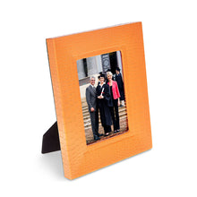Load image into Gallery viewer, Trafalgar Square - Orange Faux Leather Photo Frame
