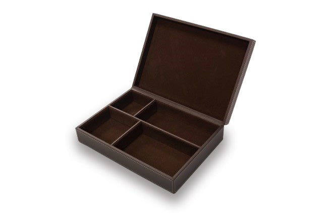 Salvador - Brown Leather Stationary Box