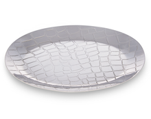 Load image into Gallery viewer, Hampstead - Oval Metal Soap Dish with a Animal Print, Crocodile Skin Texture
