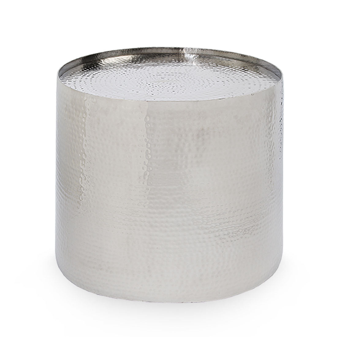 Oracle - Large Round Hammered Metal Table