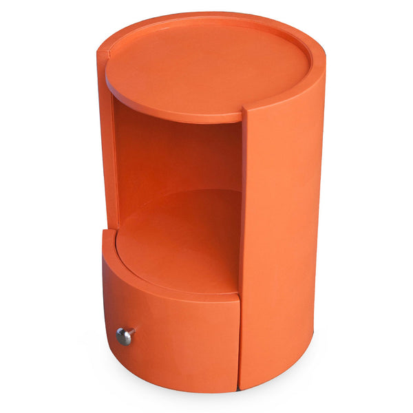 Lexham - Orange Faux Leather Side Table