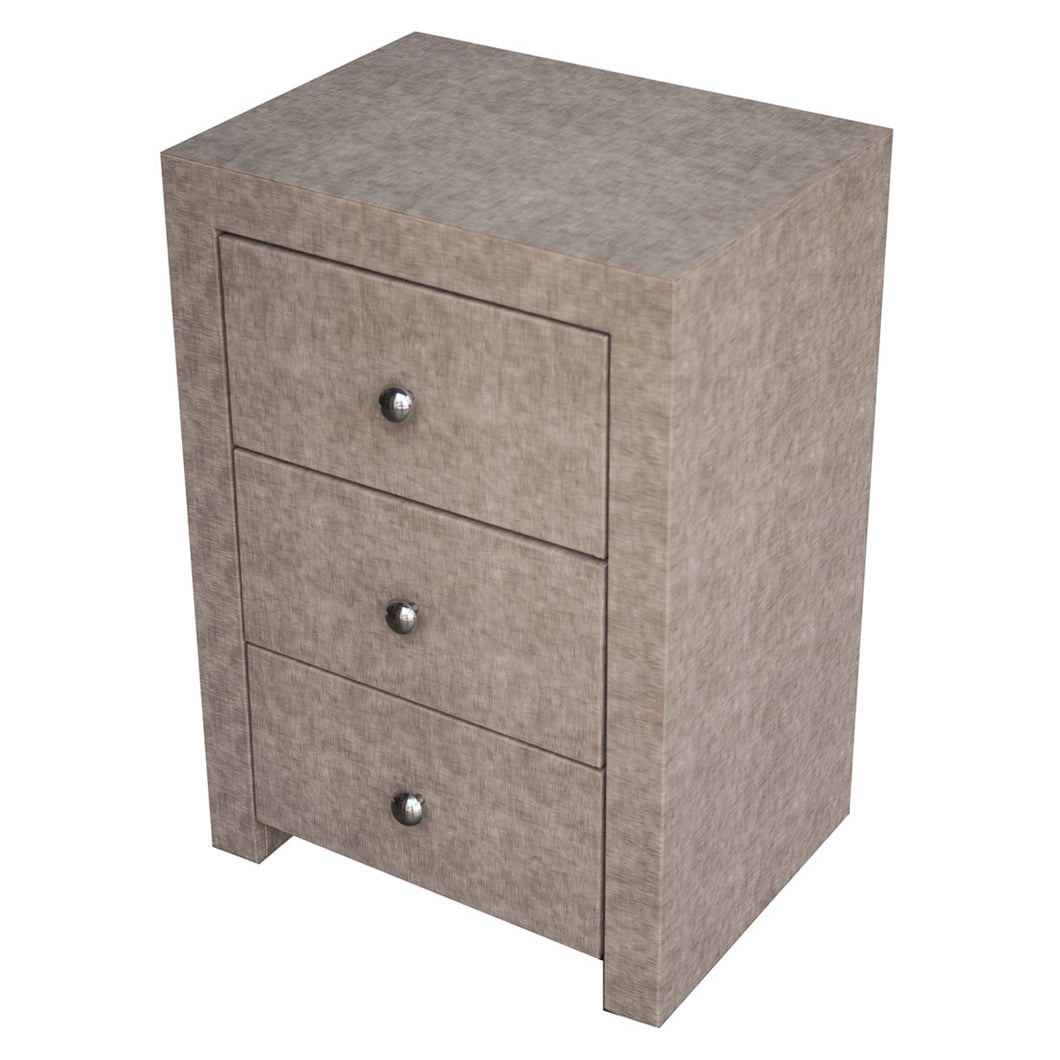 Trinity - Light Brown Faux Leather Side Table