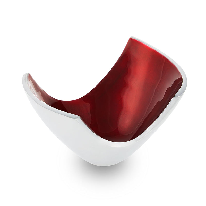 Kingly - Curved metal and enamel fruit bowl
