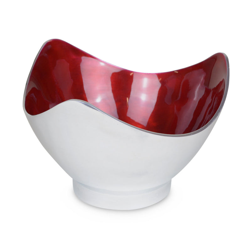 Cherry Place - Oval Red Enamel & Metal Fruit Bowl - L26 x W26 x H17 cm - Back in stock