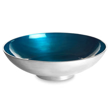Load image into Gallery viewer, Beaumont - Round Metal &amp; Blue Enamel Fruit Bowl
