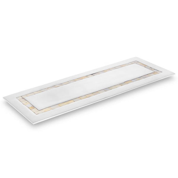 Chelsea Square - Rectangular Mother of Pearl & Metal Tray
