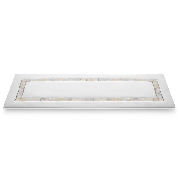 Chelsea Square - Rectangular Mother of Pearl & Metal Tray