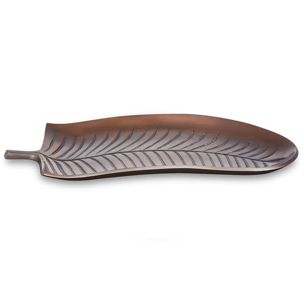 Darlington - Leaf Shaped Antique Copper Tray