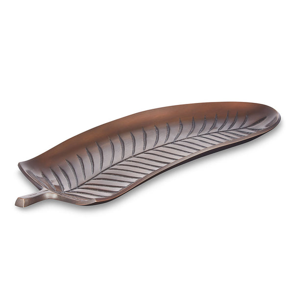 Darlington - Leaf Shaped Antique Copper Tray