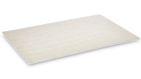 Fletcher - Square Metal & Cream Enamel Tray