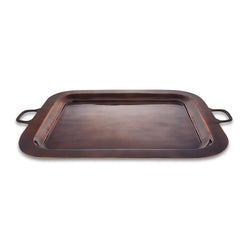 Lansdowne Serving  Tray - Copper Metal Serving Tray - Dimensions  29 cm by 24cm