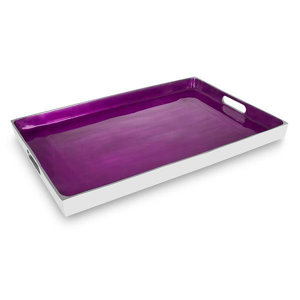 Lockmead - Deep Purple Tray with handles - Size is 58cm by 39 cm