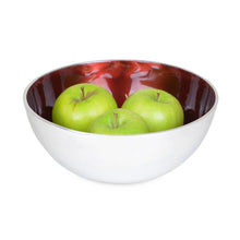 Load image into Gallery viewer, Eclips - Round Red Enamel &amp; Metal Bowl
