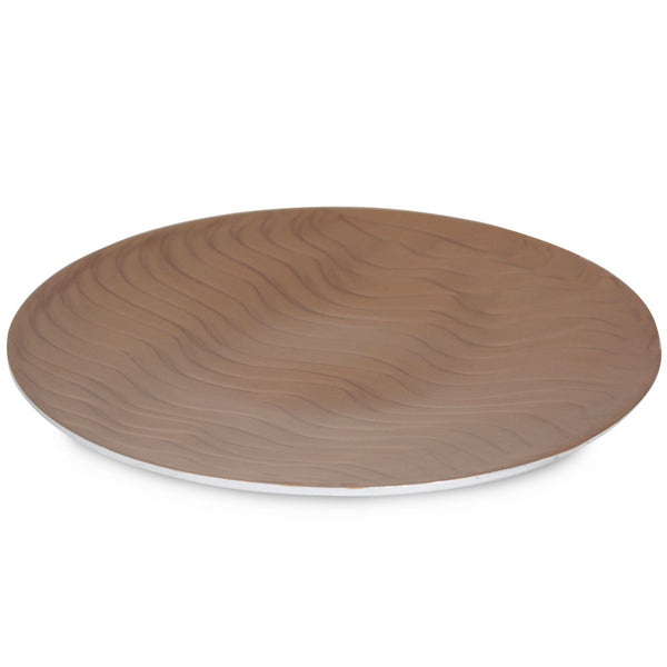 Milano- Round Coffee Colour enamel plate with pattern/Show plate