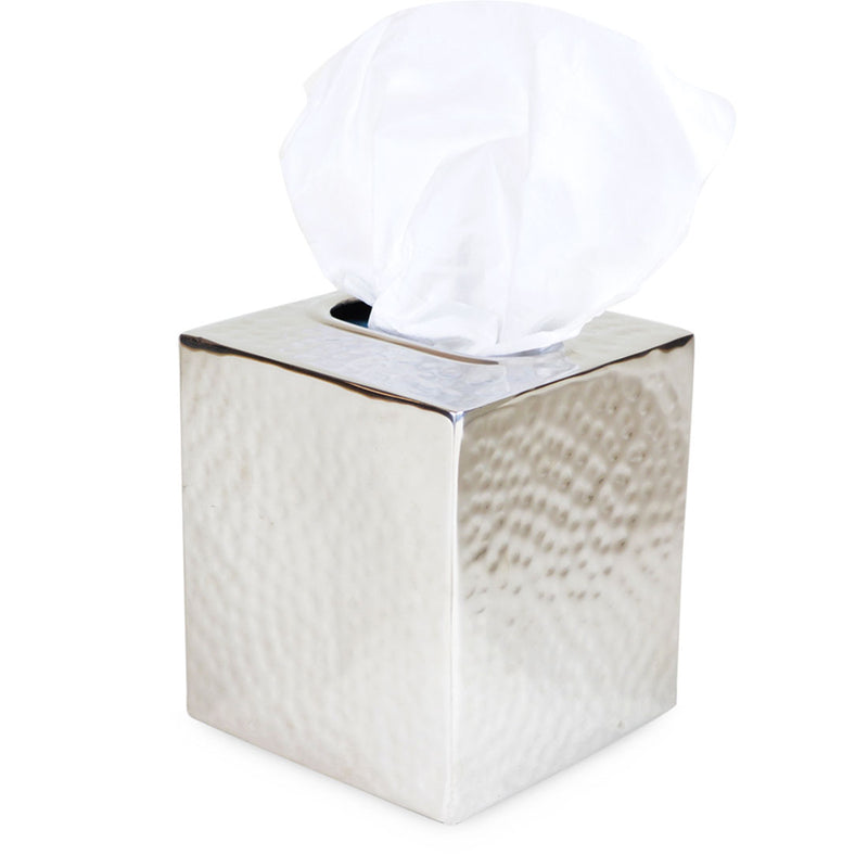 Hammersmith - Hammered Metal Tissue Box Cover