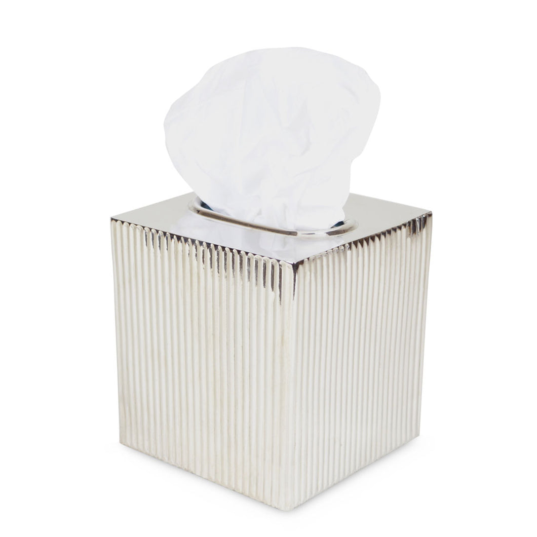 Diana - Ribbed Metal Tissue Box Cover