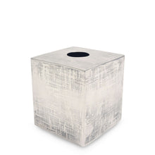 Load image into Gallery viewer, Crosslined - Metal Square Textured Tissue Box Cover
