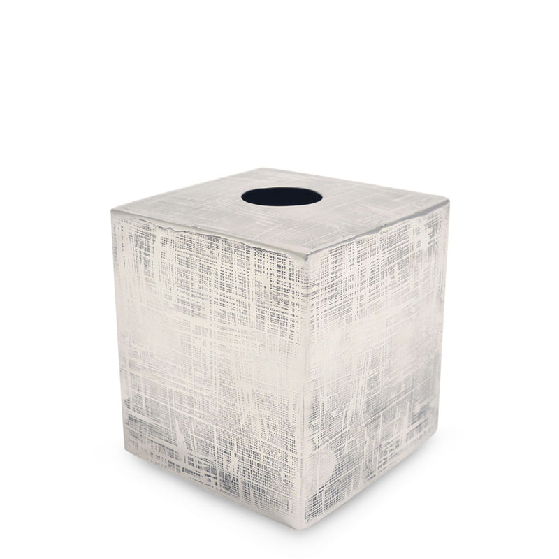 Crosslined - Metal Square Textured Tissue Box Cover