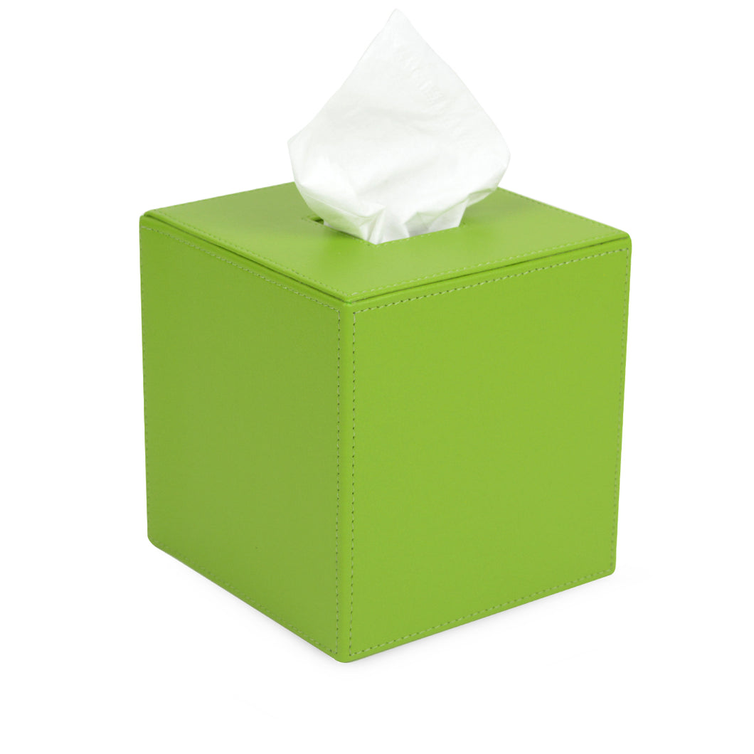 NEW | Sowerby - Green Faux Leather Tissue Box Cover