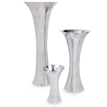 Load image into Gallery viewer, Tulip - Hourglass Shaped Brushed Metal Vase

