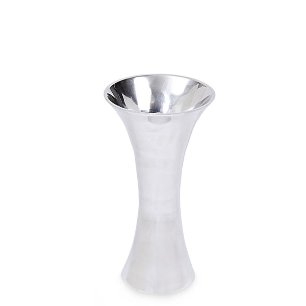 Tulip - Hourglass Shaped Brushed Metal Vase