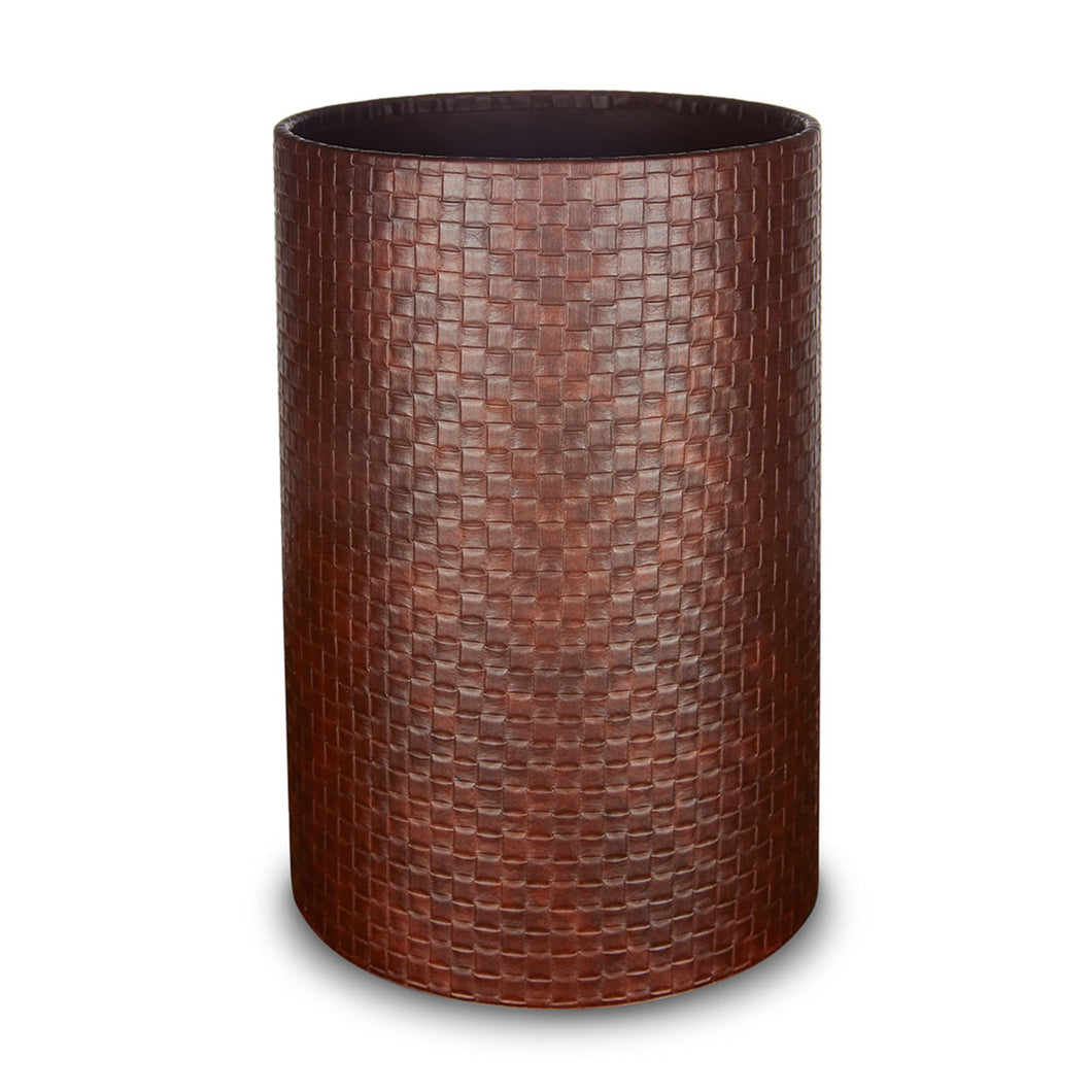 Shoreditch - Cylinder Faux Leather Waste Bin -  Dimensions: 20cm x H25cm - Back in stock