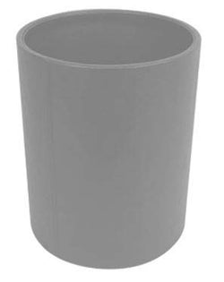 Grey Circular Faux Leather Wastebin -  Dimension: L20cm x W20cm x H25cm
