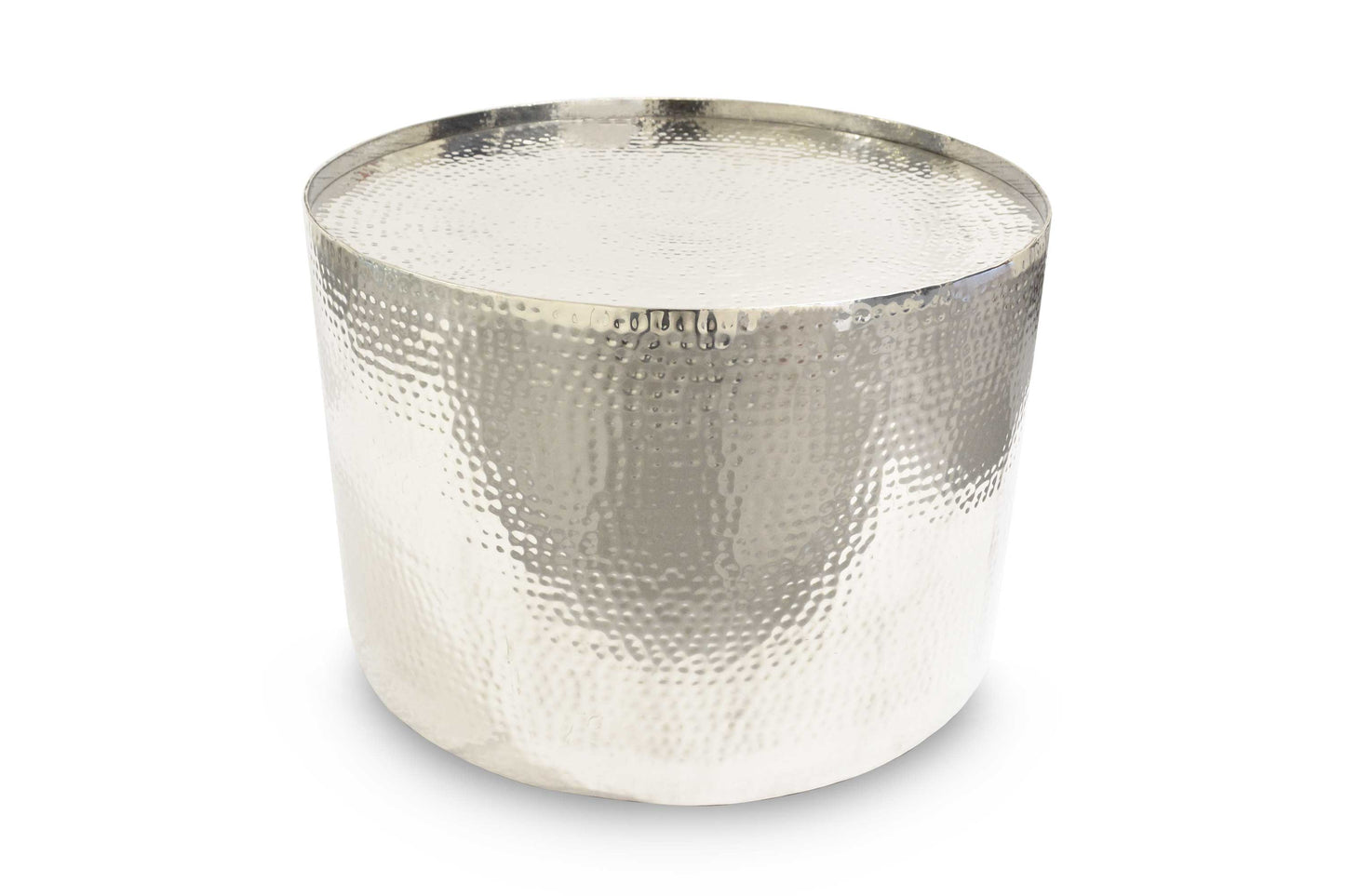 Oracle - Large Round Hammered Metal Table