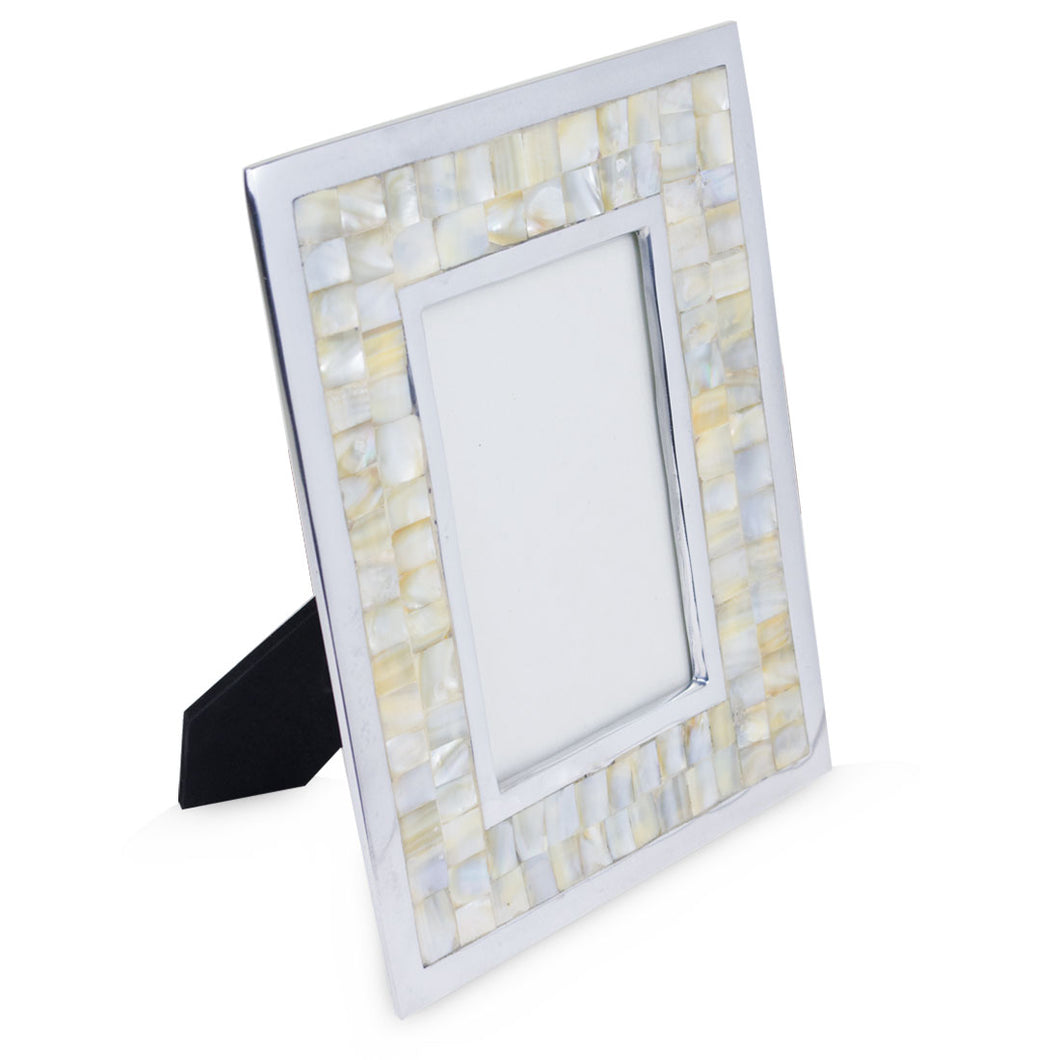 Pearl - Polished Metal and Mother of Pearl Photo Frame