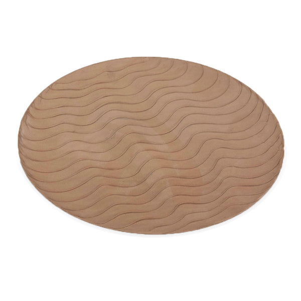 Milano- Round Coffee Colour enamel plate with pattern/Show plate