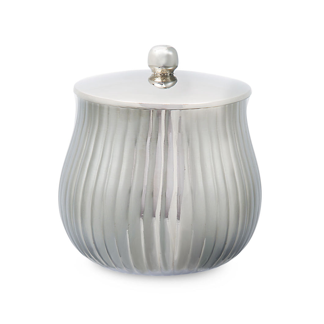Diana - Ribbed Metal Bath Salt Container