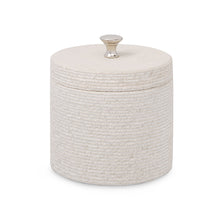 Load image into Gallery viewer, Tower of London - Round Stone Textured Bath Salt Container

