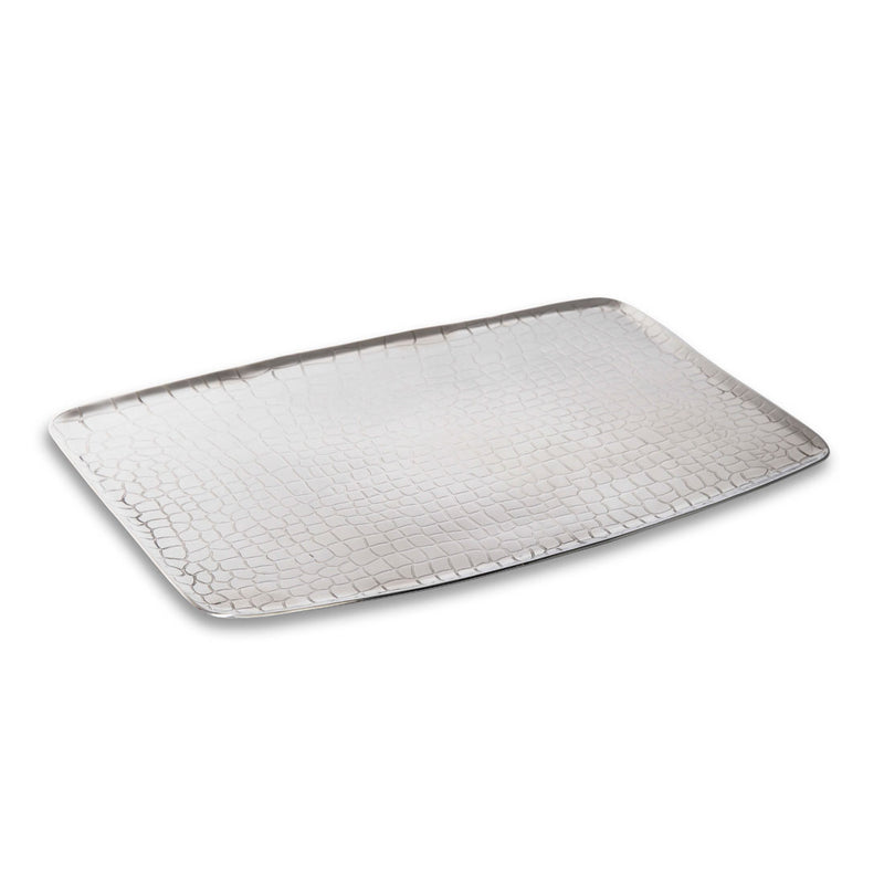 Hampstead - Rectangular Embossed Animal print Metal Amenity Tray